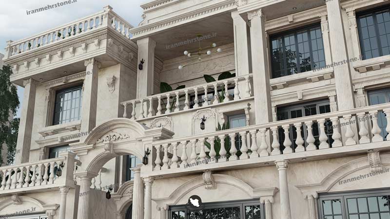 سنگ تراورتن در نمای رومی