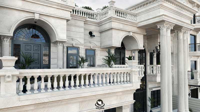 مزایای نمای ساختمان های شمال کشور با سنگ تراورتن سفید (6 مزیت مهم)