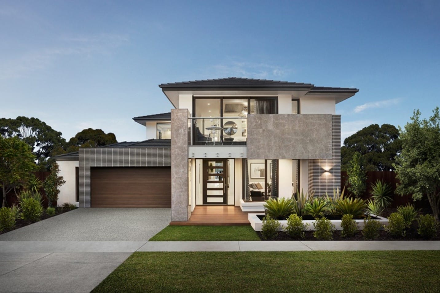 نمونه اجرا شده با سنگ لوکس برای نما