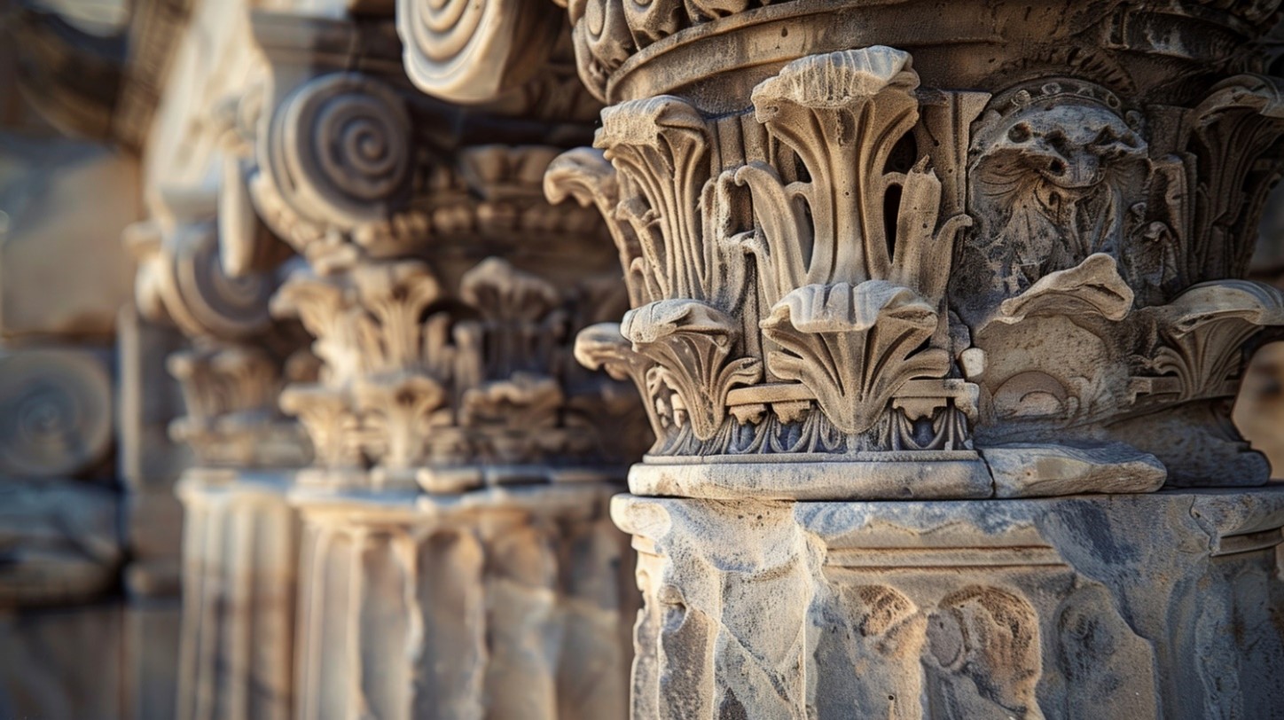 ابزار سنگ نما در یک ستون